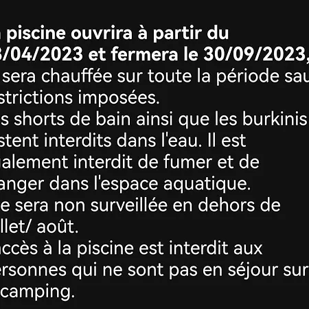 Holiday home Mobil Climatise Novella *